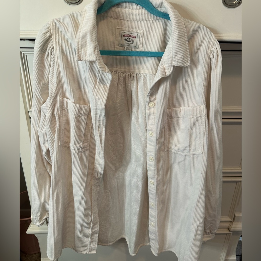 American eagle corduroy button up shirt